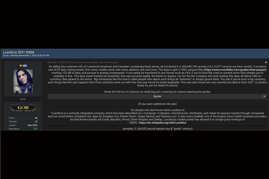 Luxottica hack